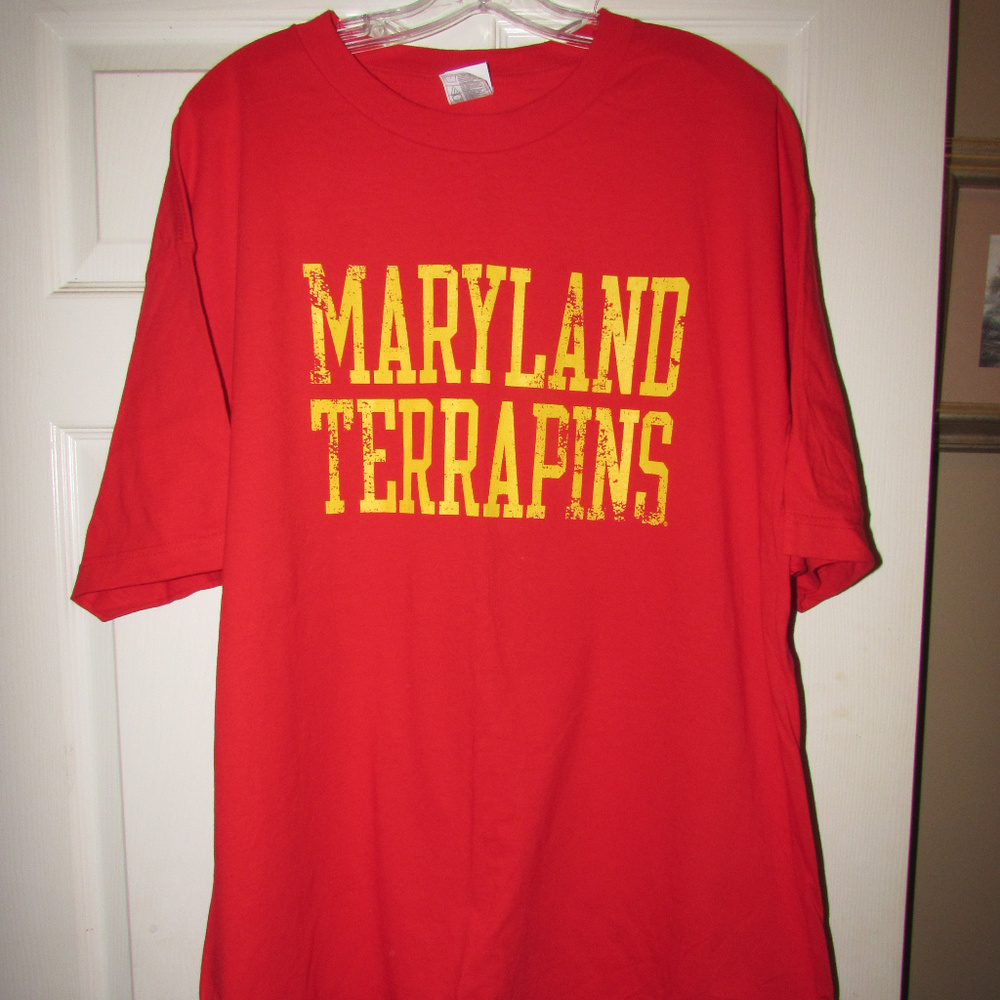 MARYLAND TERRAPINS Red 2XL Tee T-Shirt NCAA NWOT